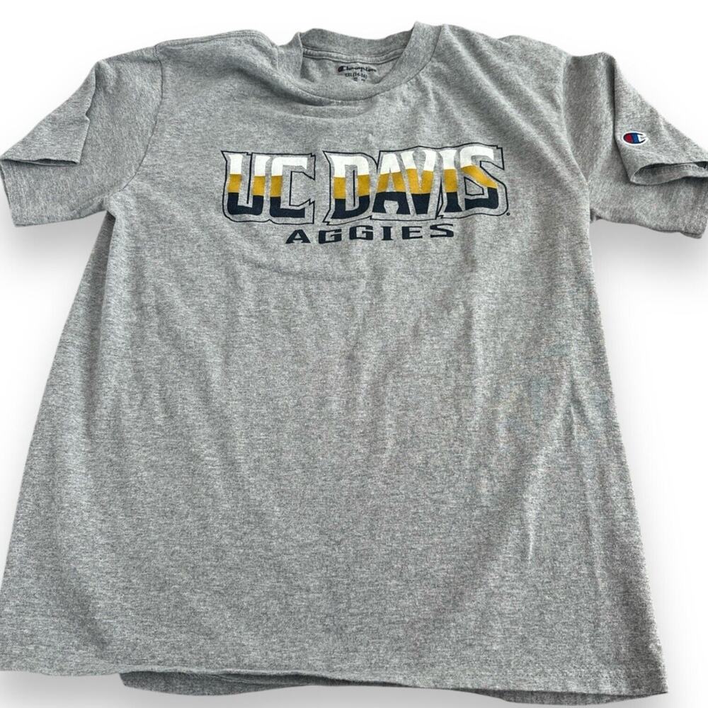 UC Davis Aggies‎ Gray Champions Kids Youth size XL 14-16 Short Sleeve College